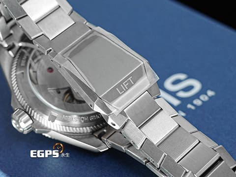 ORIS 豪利時 ProPilot X Calibre 400 系列&nbsp;0140077787155 煙藍色面盤 鈦金屬 五日鍊 大三針&nbsp;2026年保單 飛行錶 自動腕錶 39mm