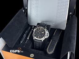 PANERAI 沛納海 Luminor 1950 3 Days GMT PAM00531 <font color="#be9672">經典三明治面盤 淡褐色夜光時標 菸草面</font>&nbsp;PAM531 三日鍊 兩地時區 動能顯示 小秒針 不鏽鋼材質 <font color="#ff0000">P.9003自製機芯 配件齊全</font> 自動上鍊 44mm
