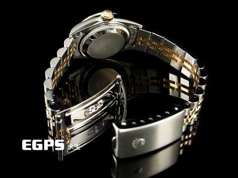 ROLEX 勞力士 Lady-Datejust 69173 金色紀念面盤 原廠鑽石時標 台灣公司貨 配件齊全 自動上鍊 26mm