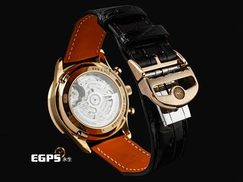 IWC 萬國錶 Portugieser Chronograph 葡萄牙 IW371625 18K玫瑰金材質&nbsp;&nbsp;深黑色太陽紋放射面盤&nbsp;2025年保卡&nbsp;計時碼表 自動上鍊 41mm