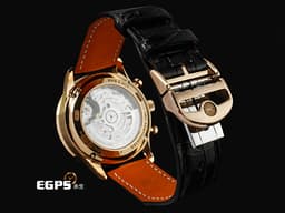 IWC 萬國錶 Portugieser Chronograph 葡萄牙 IW371625 18K玫瑰金材質&nbsp;&nbsp;<font color="#0582f5">深黑色太陽紋放射面盤&nbsp;</font><font color="#ff0000">2025年保卡&nbsp;</font>計時碼表 自動上鍊 41mm