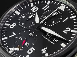 IWC 萬國 Pilot`s Chronograph 飛行員系列 IW389101 計時碼表 星期日期顯示<font color="#33CCFF">「Top Gun」海軍空戰部隊</font> 黑陶瓷錶殼 <font color="#FF0000">2021年保卡</font>&nbsp;自動上鏈 44.5 mm