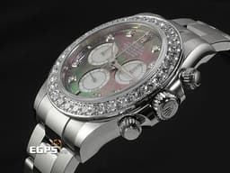 ROLEX 勞力士 Cosmograph Daytona 宇宙計時型 迪通拿 126579RBR 18K白金材質 <font color="#05f0f0">原廠鑲嵌36顆鑽石錶圈、8顆鑽石時標 鮮明對比黑、白兩色珍珠貝母面盤&nbsp;</font><font color="#FF0000">2026年保卡&nbsp;</font>賽車計時碼表&nbsp;自動上鏈 40mm