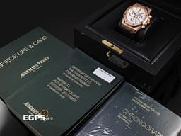 Audemars Piguet AP錶 愛彼 Royal Oak 皇家橡樹 18K玫瑰金材質 26320OR&nbsp;<font color="#fafa01">白色格紋面盤</font> 計時碼錶 <font color="#FF0000">台灣公司貨</font>&nbsp;自動上鏈 41mm