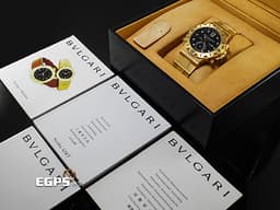 BVLGARI 寶格麗 Diagono Scuba GMT SD 38 G 18K黃金材質 <font color="#05f0f0">第二地24小時時區顯示 指針式日期顯示</font>&nbsp;<font color="#ff0000">整支約5.2兩重 </font>自動上鏈&nbsp;39mm