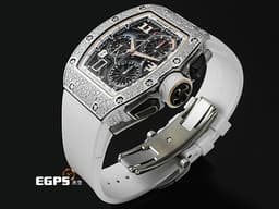 RICHARD MILLE 理查德•米勒 RM RM72-01 WG&nbsp;18K白金材質 <font color="#fafa01">極致完美工藝~</font><div><font color="#05f0f0">鏤空面盤 原廠鑲嵌</font><font color="#04f640">【SNOWFLAKE DIAMONDS】 "宛如雪花般的頂級鑽石" </font><font color="#05f0f0">雪花造型鑽石錶圈</font> <font color="#05f0f0">自製飛返計時機芯</font> <font color="#ff0000">2025年保單</font>&nbsp;自動上鏈 38.4 x 47.34mm</div>
