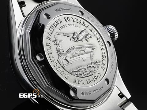 BALL WATCH  波爾錶 Engineer Master II NM3000C-S1-BER&nbsp;藍色陶瓷錶圈 自體發光微型氣燈&nbsp;6種彩虹配色氣燈 2023年保卡 限量999支 附 B-25轟炸機 模型&nbsp;潛水錶 自動上鏈 43mm