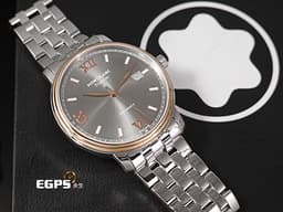 MONTBLANC 萬寶龍 &nbsp;Tradition 傳統系列 127776 鍍金不鏽鋼材質 <font color="#c0c0c0">灰色太陽紋放射面盤</font> <font color="#ff0000">2025年保卡</font> 自動上鍊 40mm