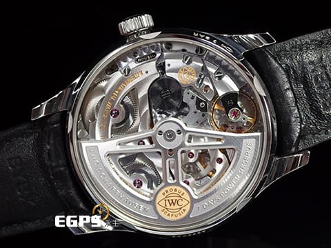 IWC 萬國錶 Portuguese 7 Day Power Reserve 葡萄牙 七日鍊 IW500710&nbsp;藍色面盤 不鏽鋼 小秒針 動能儲存 大葡萄牙&nbsp;經典比勒頓上鍊系統 啄木鳥機芯 自動上鍊 42.3mm