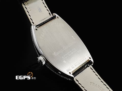 Franck Muller FM 法蘭穆勒 FM 8880 SC GOTH NBR D CD 酒桶型 18K白金材質 原廠鑲嵌鑽石錶殼、骷髏頭圖案面盤、立體經典阿拉伯數字時標 自動上鏈 44x54mm