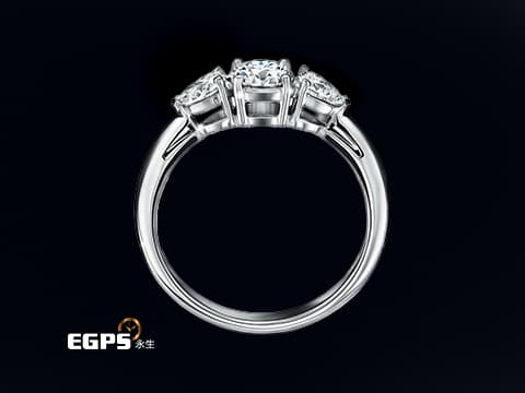 Tiffany &amp; Co. Tiffany Three Stone系列&nbsp;鉑金鑲梨形側石訂婚戒指 天然鑽石 950T鉑金 1.06CT主鑽 梨形側鑽0.60CT G色VS1純淨度&nbsp;鑽石戒指 造形戒指  女戒