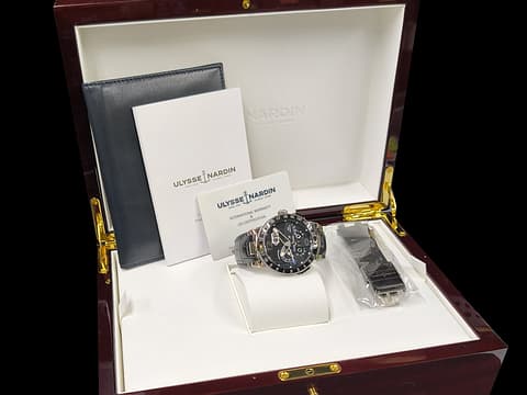 ULYSSE NARDIN 雅典 El Toro 挑戰者萬年曆腕錶 320-00 18K白金材質 黑色陶瓷圈 黑色繩索紋面盤 GMT 大日期窗 自動上鍊 萬年曆超級複雜功能腕錶 附原廠膠帶及膠帶專用錶扣&nbsp;43mm