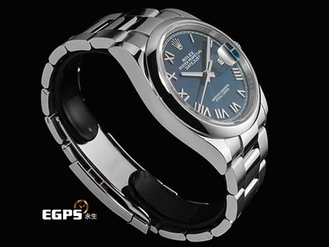 ROLEX 勞力士 Datejust 36 蠔式日誌型 126200&nbsp;DJ36 不鏽鋼材質&nbsp;藍色面盤 羅馬數字時標 2026年保卡 蠔式（Oyster）三節錶帶 自動上鍊 36mm