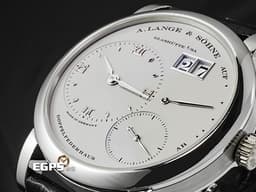 A.LANGE &amp; SOHNE 朗格 Lange 1 101.025 PT950 鉑金材質&nbsp;<font color="#05f0f0">大日期窗 實心銀白色面盤、羅馬數字時標指針&nbsp;</font>手上鍊 38.5mm