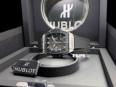 Hublot 宇舶 Spirit of Big Bang 大爆炸 靈魂系列 642.NM.0170.RX 計時碼表 鈦金屬材質 黑色陶瓷錶框 鏤空面盤 2022年電子保單 快拆式錶帶 自動上鍊 42mm