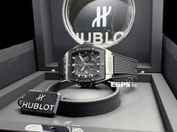 Hublot 宇舶 Spirit of Big Bang 大爆炸 靈魂系列 642.NM.0170.RX 計時碼表 <font color="#05f0f0">鈦金屬材質 黑色陶瓷錶框</font> <font color="#ff0000">鏤空面盤 2022年電子保單 快拆式錶帶 </font>自動上鍊 42mm