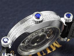 FRANCK MULLER  FM  法蘭穆勒 Double Mystery 神秘 DM42D2RCD 18K白金材質&nbsp;<font color="#05f0f0">原鑲滿天星鑽石面盤、雙排鑽圈、鑽耳、鑽扣</font><font color="#FF0000">&nbsp;新錶訂價：2,630,000元&nbsp;</font>自動上鍊 42mm