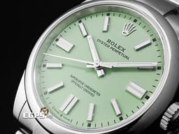 ROLEX 勞力士 Oyster Perpetual 41 蠔式恆動型 134300 <font color="#c4fdcd">2025年最新款最新色 開心果綠色噴漆面盤</font> 經典 OP41 不鏽鋼材質 <font color="#FF0000">2025年保卡</font>&nbsp;自動上鍊 41mm