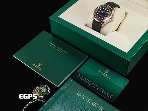 ROLEX 勞力士 Yacht-Master 遊艇名仕型 268655 永恆玫瑰金 精鑲彩色糖果寶石錶圈&nbsp;2020年新式保卡 自動上鍊 37mm