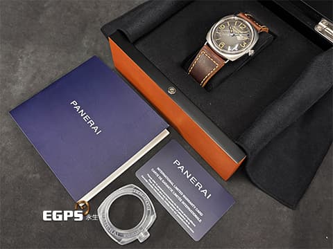 PANERAI 沛納海 Radiomir 3 Day 三日鍊 PAM01334 PAM1334 不鏽鋼材質 漸變灰色面盤 2024年保單 手動上鍊 45mm