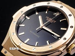 HUBLOT 宇舶 Classic Fusion 經典融合 1915.NE10.8 <font color="#f9ec9a">18K玫瑰金材質 簡約黑色面盤</font> 大三針 <font color="#ff0000">整支重約3.4兩</font> 自動上鍊 42mm