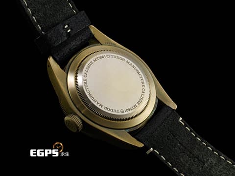 TUDOR 帝舵 Black Bay Bronze 碧灣 79250BA&nbsp;石板灰色面盤 搭配復古皮革錶帶&nbsp;青銅材質 復古 雪花針 2019年保卡&nbsp;自動上鍊 43mm