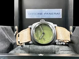 PANERAI 沛納海 RADIOMIR PAM997 啞光黑色陶瓷材質 PAM00997 <font color="#32cd32">軍綠色三明治面盤</font> 三日鍊&nbsp;&nbsp;<font color="#FF0000">2020年保單 極新品相 RADIOMIR軍綠色系列 陶瓷殼997是唯一手上鍊版本&nbsp;</font>48mm