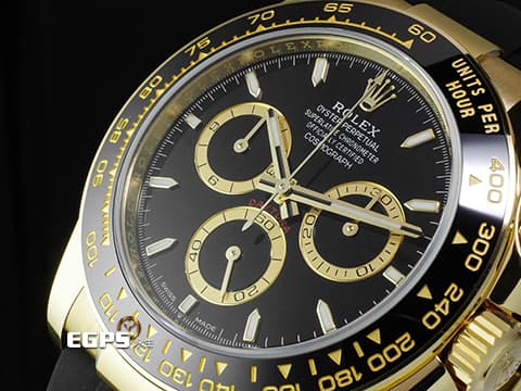 ROLEX 勞力士 Cosmograph Daytona 宇宙計時型 迪通拿 126518LN&nbsp;18K黃金材質 黑色熊貓面盤 計時碼表 陶瓷錶圈 最新4131機芯 快調延展錶扣 2025年保卡&nbsp;賽車錶 自動上鍊 40mm