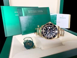 ROLEX 勞力士 Submariner 潛航者 116618LN 陶瓷框 18K黃金材質 <font color="#fafa01">全金黑水鬼</font> <font color="#FF0000">2019年保卡</font>&nbsp;潛水錶 自動上鏈 40mm