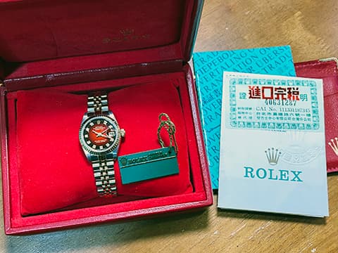 ROLEX 勞力士 DATEJUST 69173 蠔式 半金 漸層紅色面盤 鑽石時標 自動女錶 26mm