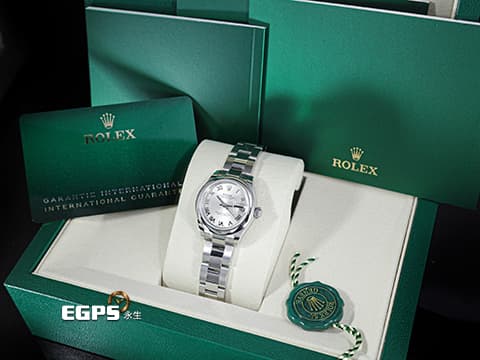 ROLEX 勞力士 Lady-Datejust 28 蠔式日誌型 279160&nbsp;銀色面盤搭配羅馬數字時標&nbsp;經典 DJ28 不鏽鋼&nbsp;2026年保卡 蠔式（Oyster）三節板帶 自動上鍊 28mm