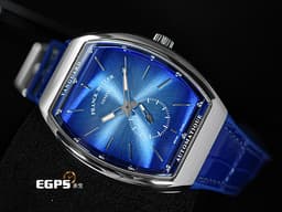 Franck Muller 法蘭穆勒 FM錶 Vanguard Sfumato Slim系列 V41 S S6 AT<font color="#0a0a0a">&nbsp;</font><font color="#0582f5">藍色漸層面盤</font>&nbsp;小秒針 不鏽鋼&nbsp;輕薄酒桶型 <font color="#ff0000">2026年保單 新錶訂價：450,000元</font> 自動上鍊 41×49.95mm