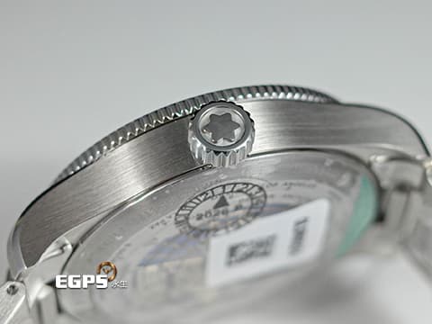 MONTBLANC 萬寶龍 1858 GMT 系列 MB129615 首創無指針 GMT 二地時間 不銹鋼 大三針&nbsp;2025年保單  自動上鍊 42mm