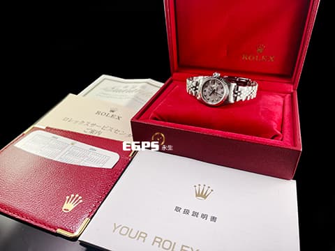 ROLEX 勞力士 Datejust 79174 銀灰色面盤 原廠鑽石時標 18K白金三角坑紋圈 904L不鏽鋼材質&nbsp;&nbsp;自動上鍊蠔式女錶 26mm