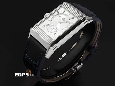Jaeger Le-Coultre 積家 JLC Reverso Classic 翻轉系列 Q3988481 兩地時間 日夜顯示 小秒針 積家錶最具代表系列腕錶 品味人士首選 不鏽鋼材質&nbsp;2025年10月保卡 手上鍊 47 x 28.3mm