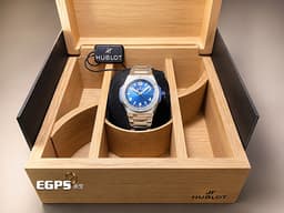 Hublot 宇舶 Big Bang Integrated Time Only 457.NX.7170.NX <font color="#0582f5">一體式鈦金腕錶 大三針 鈦金屬材質&nbsp;鏤空面盤</font><font color="#FF0000"> 2026年電子保單 限量100支</font>&nbsp;自動上鍊 38mm