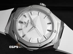 HUBLOT 宇舶 Classic Fusion 經典融合 ORLINSKI 聯名款 550.NS.2200.RW.ORL20 鈦金屬+不鏽鋼材質&nbsp;<font color="#bababa">3D立體切面錶殼呈現鑽石般折射光澤</font>&nbsp;大三針&nbsp;<font color="#ff0000">2025年保單</font> 自動上鍊 40mm