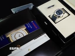 Patek Philippe 百達翡麗 PP錶 Nautilus 金鷹 鸚鵡螺 5980/60G-001 18K白金材質 <font color="#05f0f0">最新款 藍灰色蛋白石錶盤 新款PP印記</font><font color="#FF0000">&nbsp;2026年保單</font>&nbsp;自動上鍊 40.5mm