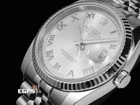 ROLEX 勞力士 DATEJUST 116234 蠔式 經典 不鏽鋼材質 銀色面盤 立體羅馬數字時標 台灣公司貨 錶友未使用蒐藏品 自動上鏈&nbsp;36mm
