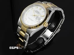 ROLEX 勞力士 Datejust 36 蠔式日誌型 126233 18K黃金與不鏽鋼材質&nbsp;半金款 DJ36 <font color="#f2ecbf">白色面盤搭配黃金立體羅馬數字時標</font> <font color="#ff0000">2025年卡</font>&nbsp;自動上鍊 36mm