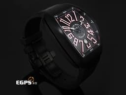 FRANCK MULLER 法蘭穆勒 Vanguard系列 V45 SC DT NR BR ER <font color=#ff00ff> 鈦金屬材質 ADLC碳鍍特殊處理錶殼 </font> <font color=#ff0000> 2025年保單</font> 自動上鍊 44x54mm