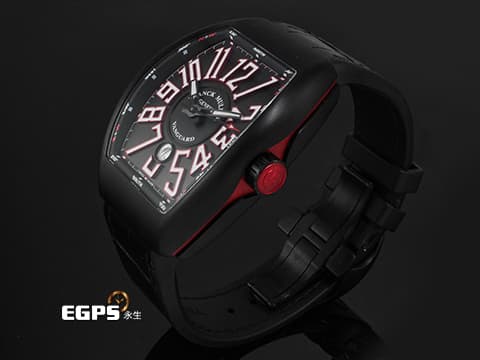 FRANCK MULLER 法蘭穆勒 Vanguard系列 V45 SC DT NR BR ER  鈦金屬材質 ADLC碳鍍特殊處理錶殼   2025年保單 自動上鍊 44x54mm