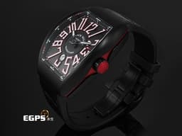 FRANCK MULLER 法蘭穆勒 Vanguard系列 V45 SC DT NR BR ER <font color=#ff00ff> 鈦金屬材質 ADLC碳鍍特殊處理錶殼 </font> <font color=#ff0000> 2025年保單</font> 自動上鍊 44x54mm