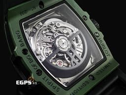 Hublot 宇舶 Spirit Of Big Bang Black Magic 42 大爆炸 靈魂系列 642.GX.5210.RX <font color="#9bdd92">深綠色拋光陶瓷材質</font><font color="#ff00ff"> </font>計時碼表 酒桶型 鏤空面盤 <font color="#ff0000">2025年電子保單 限量200支</font>&nbsp;自動上鍊 42mm
