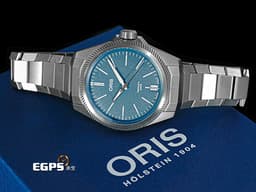 ORIS 豪利時 ProPilot X Calibre 400 系列&nbsp;0140077787155 <font color="#298bbc">煙藍色面盤</font> 鈦金屬 五日鍊 大三針&nbsp;<font color="#FF0000">2026年保單</font> 飛行錶 自動腕錶 39mm