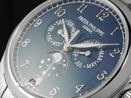 Patek philippe 百達翡麗 PP COMPLICATIONS 4947/1A 複雜功能時計 4947 不鏽鋼材質 鏈帶款 <font color="#05f0f0">藍色絲綢紋理面盤</font> <font color="#ff0000">2025年保單 新錶參考訂價：1,698,000元 保有部分原廠膠膜</font> 自動上鏈 38mm