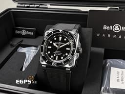 <span style="font-size: 10pt;">Bell &amp; Ross BR-03 Diver Black Steel BR03A-D-BL-ST/SRB 不鏽鋼材質 <font color="#ff0000">精鋼錶圈內嵌高科技陶瓷</font>&nbsp;</span><span style="font-size: 10pt;">自動上鍊 42mm</span>