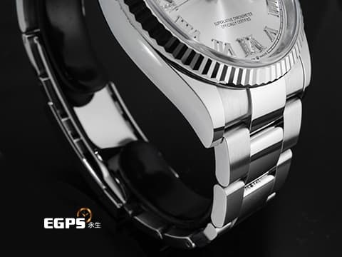 ROLEX 勞力士 Datejust 36 蠔式日誌型 126234 不鏽鋼材質 原廠鑲嵌鑽石VI IX時標 銀灰色太陽紋放射面盤&nbsp;2024年保單 蠔式（Oyster）三節板帶 自動上鍊 36mm