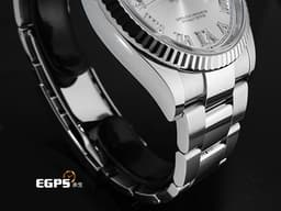 ROLEX 勞力士 Datejust 36 蠔式日誌型 126234 不鏽鋼材質 <font color="#05f0f0">原廠鑲嵌鑽石VI IX時標 銀灰色太陽紋放射面盤</font>&nbsp;<font color="#FF0000">2024年保單 蠔式（Oyster）三節板帶</font> 自動上鍊 36mm