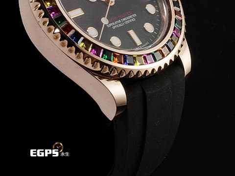 ROLEX 勞力士 Yacht-Master 遊艇名仕型 268655 永恆玫瑰金 精鑲彩色糖果寶石錶圈&nbsp;2020年新式保卡 自動上鍊 37mm